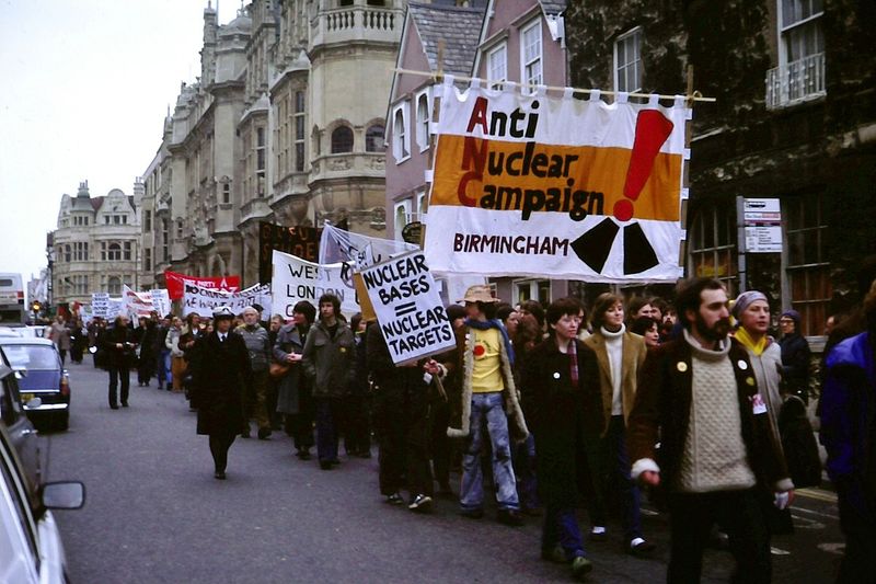 An anti-nuclear march in Birmingham, UK i n 1980.