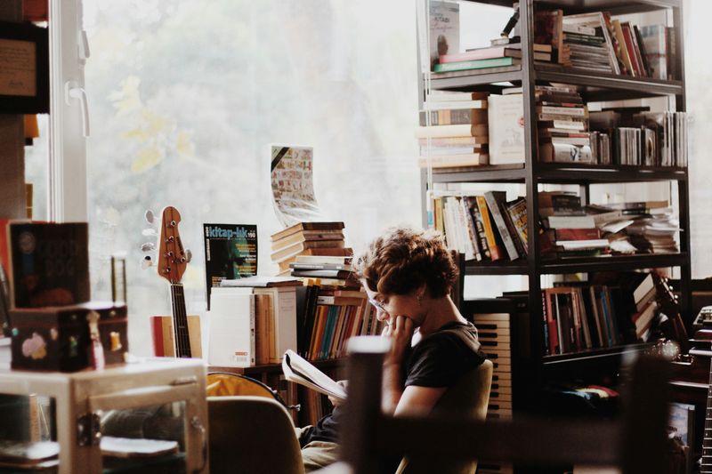 Woman reading book 