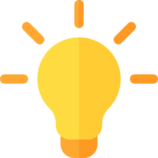 An icon of a yellow lightbulb.