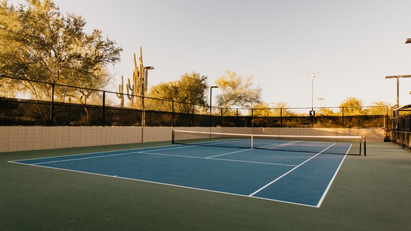Empty tennis court 
