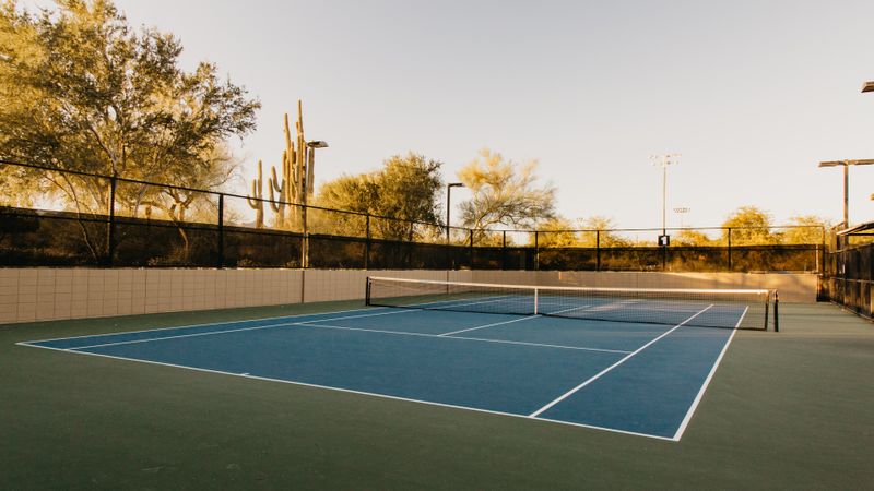 Empty tennis court