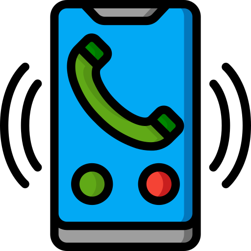 Flaticon Icon of a phone ringing