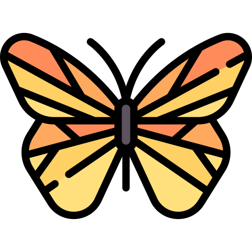 icon of a yellow and orange butterfly