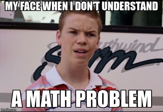 A young man with a confusing face when he doesn't understand a math problem.