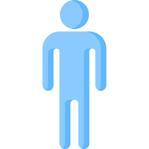 Blue male icon