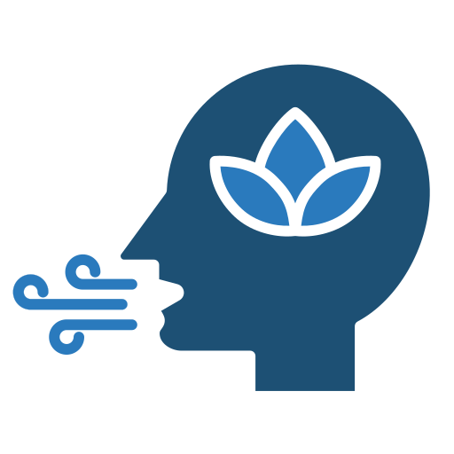 Calm mind and breathing icon