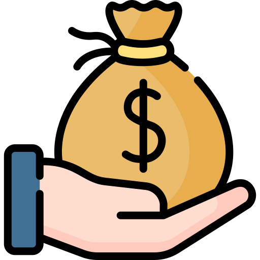 money bag in a hand Icon