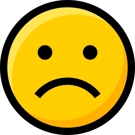 Emoji sad face icon