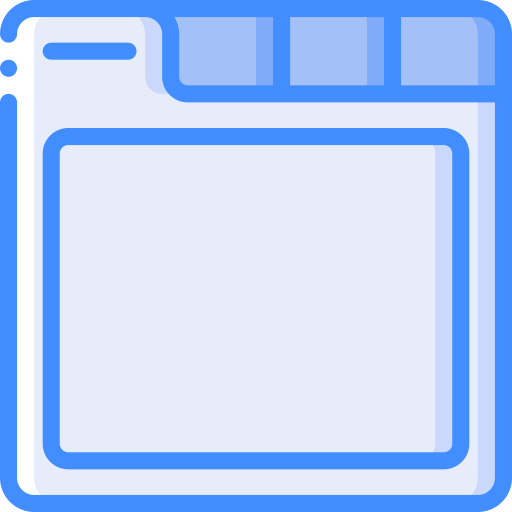 Icon of multi-tab computer screen