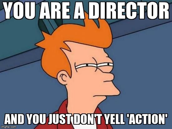 Meme: 'you are a director and you just don't yell action'
