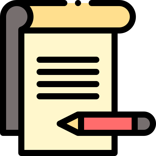 Notebook and pencil Icon