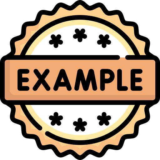 An icon that reads 'Example'.