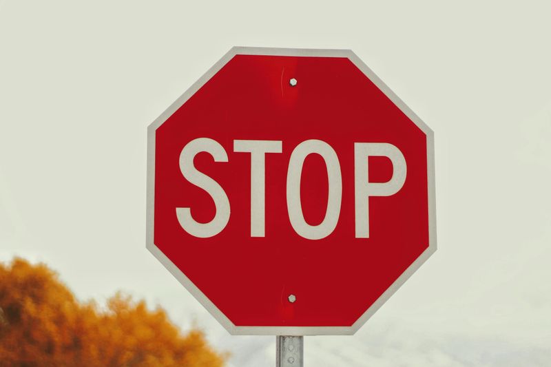 A stop sign.