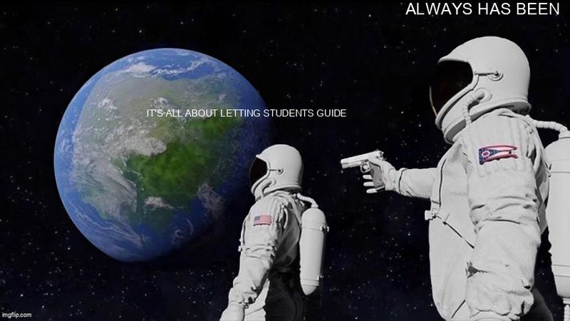 Two astronauts look at Earth. One says 