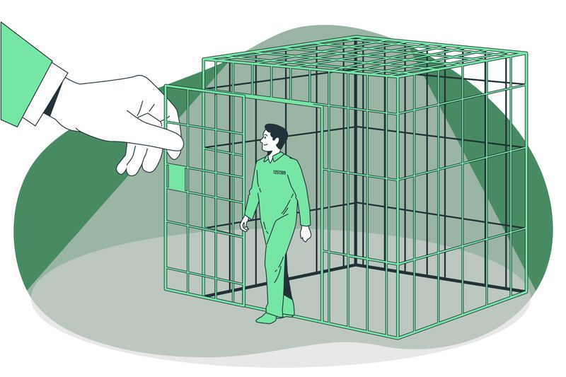 Prison release illustration