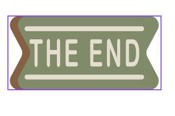 A sign that says 'the end.'