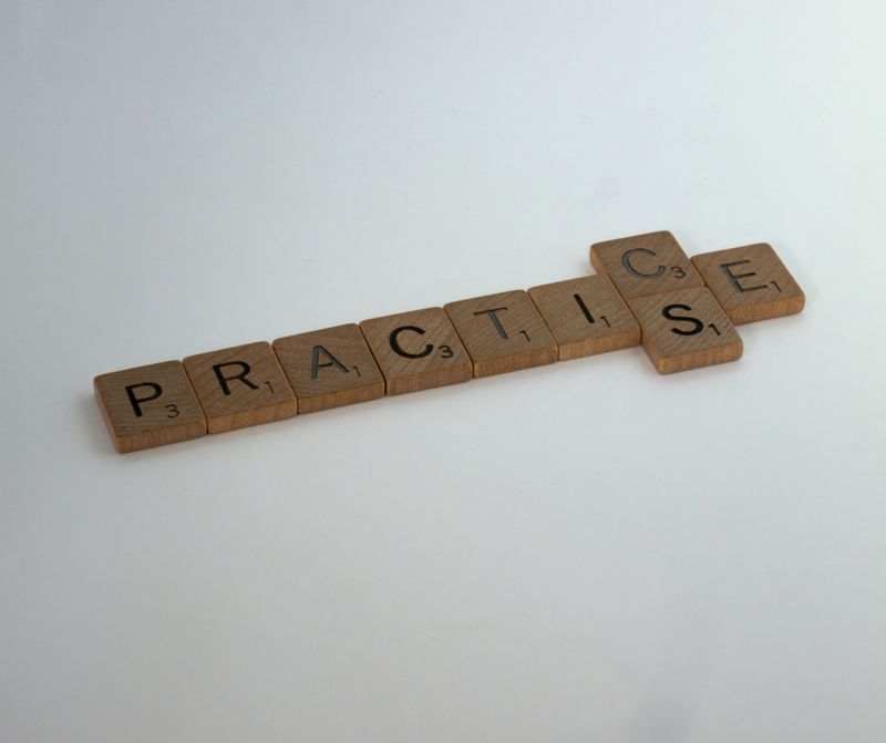 Practice spelled with a 