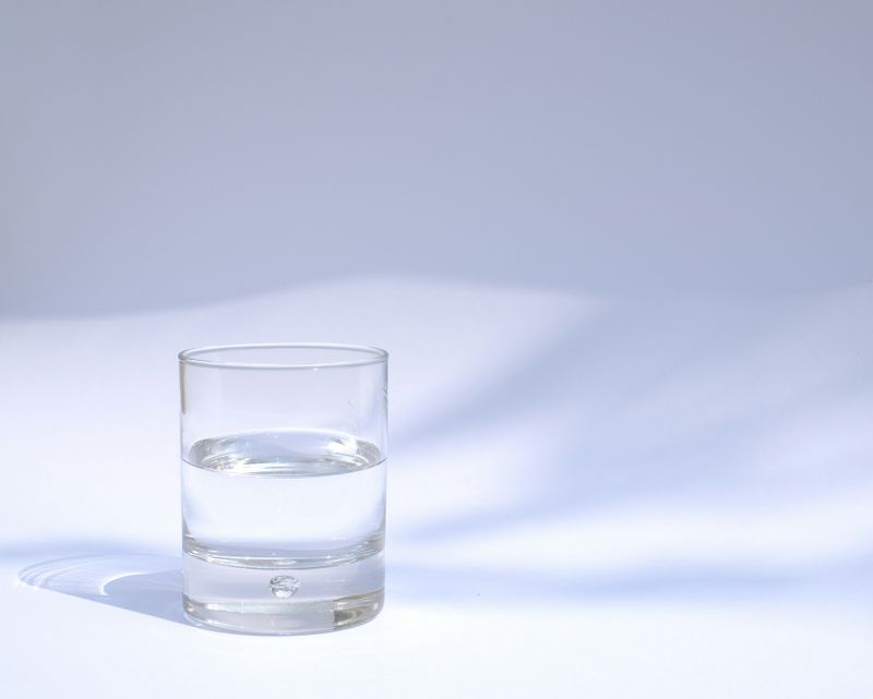 glass half full of water