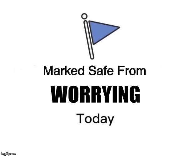 Facebook flag with text Marked safe from worrying today