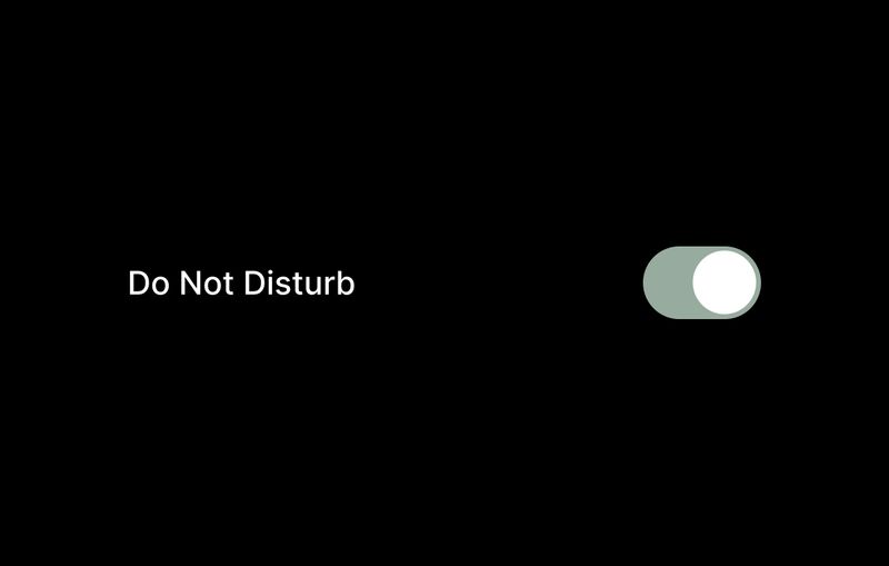 The "Do Not Disturb" setting on a phone screen.