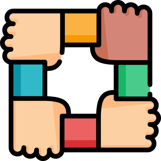 Flaticon Icon of four hands together