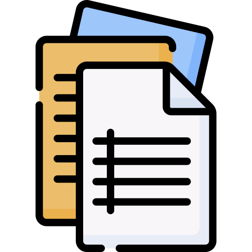 An icon of paperwork.