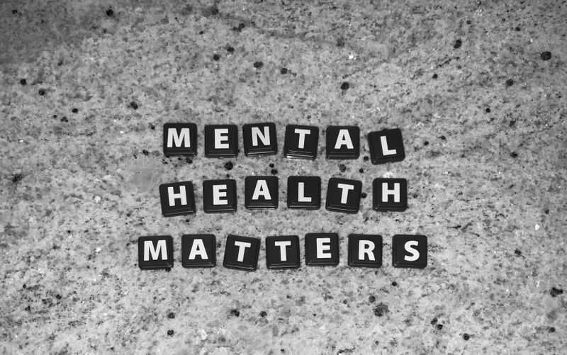 'Mental Health Matters' spelled out in tiles
