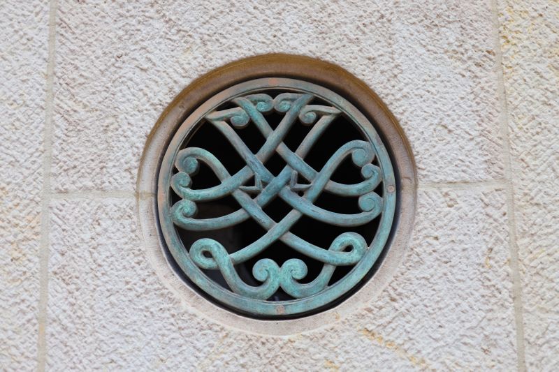 Beautiful Celtic metalwork in a circular frame. 