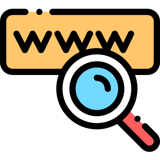 magnifying glass on search bar Icon