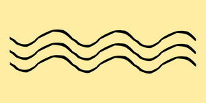 Three black curved parallel lines