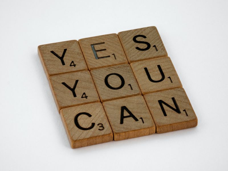 Image showing 'Yes you can'