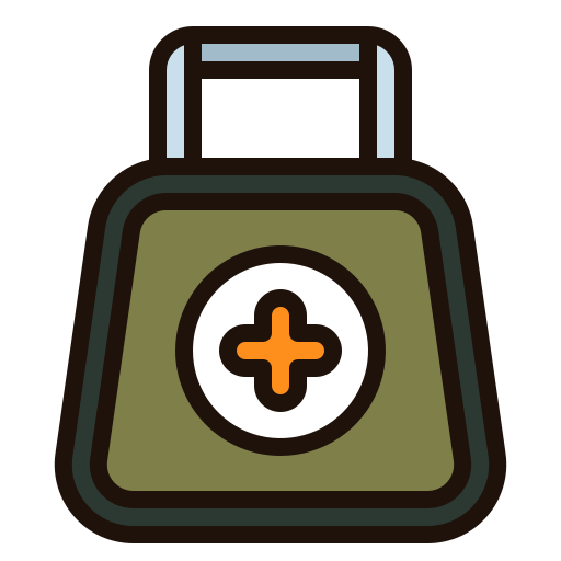 Icon of green army medical bag