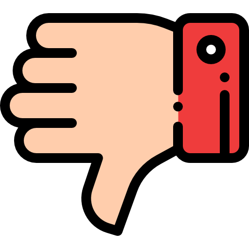 An icon of thumb down