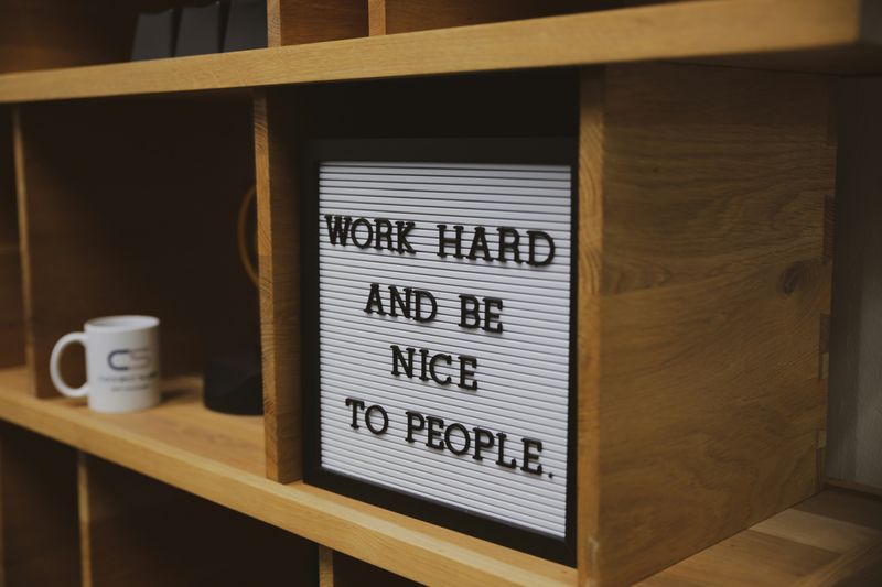 A sign saying 