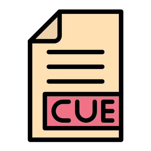 Icon of a line paper with word cue