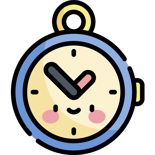 Icon: Smiling analog clock