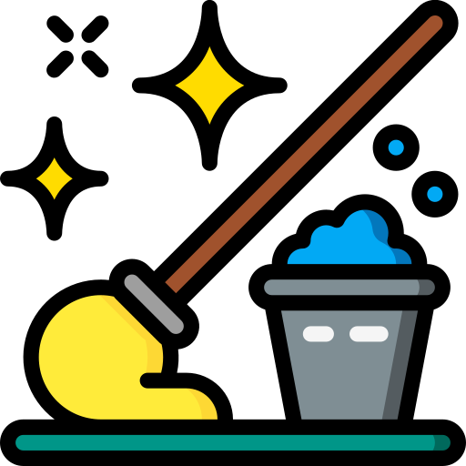 Flaticon Icon of a mop and bucket