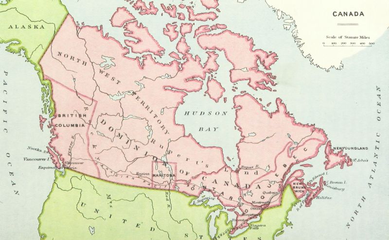 A map of Canada.