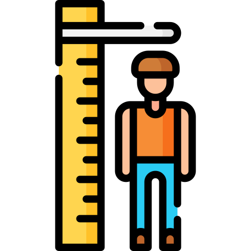 Height measuring ruler icon