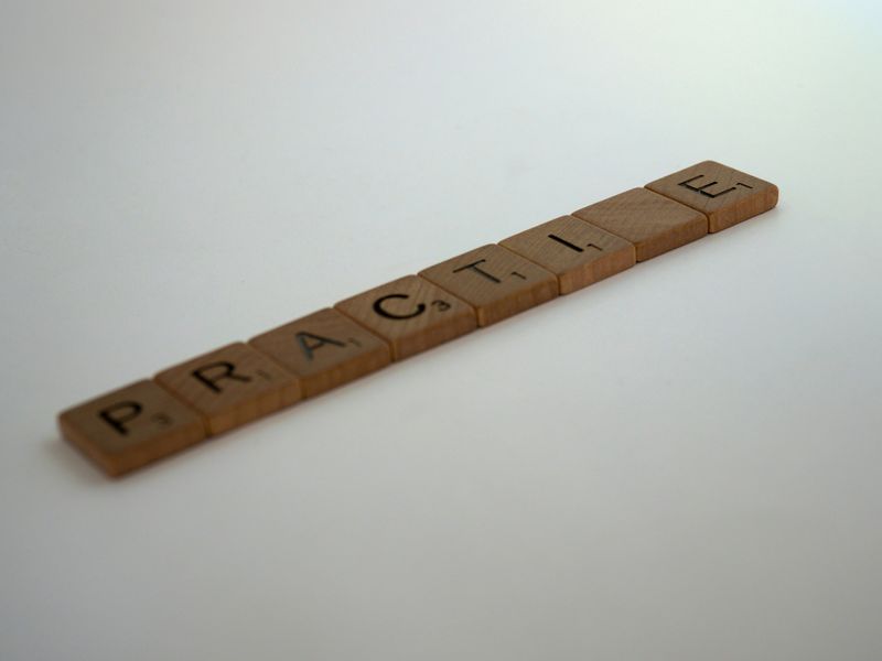 Scrabble tiles that spell out 