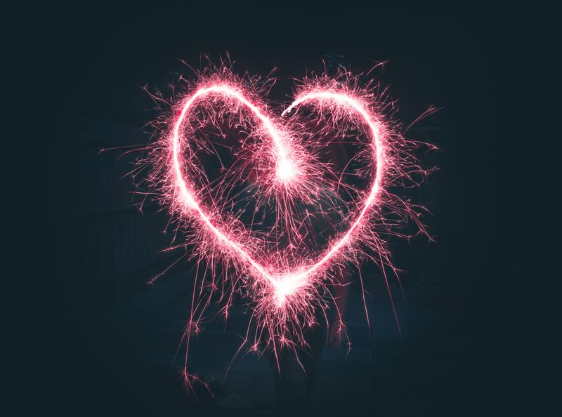 Heart shaped firework.