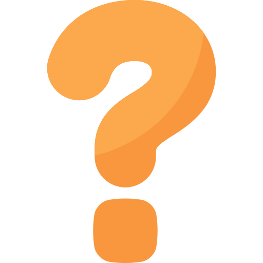 Orange question mark