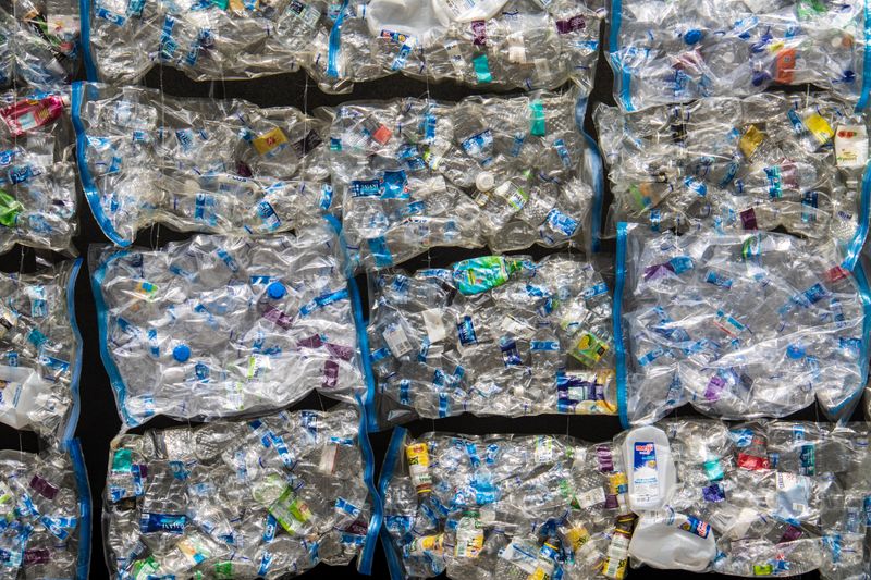 pile of materials prepared for recycling