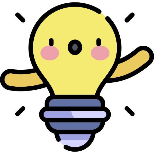 Dancing light bulb icon