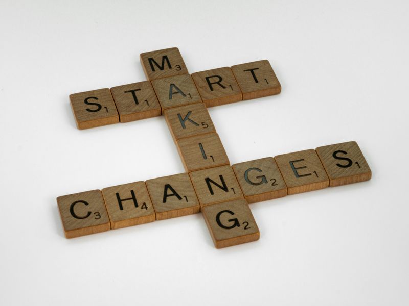 Scrabble tiles. Text says