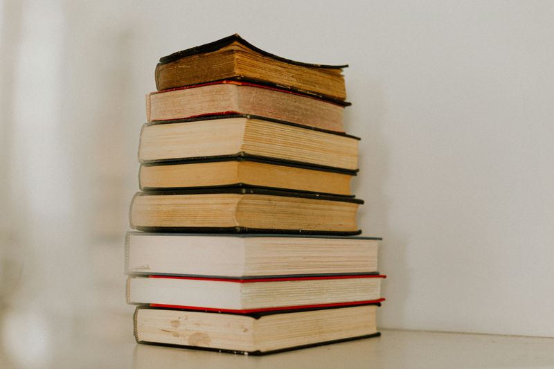Stack of books.