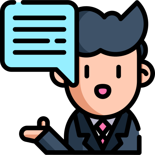 Male with speech bubble