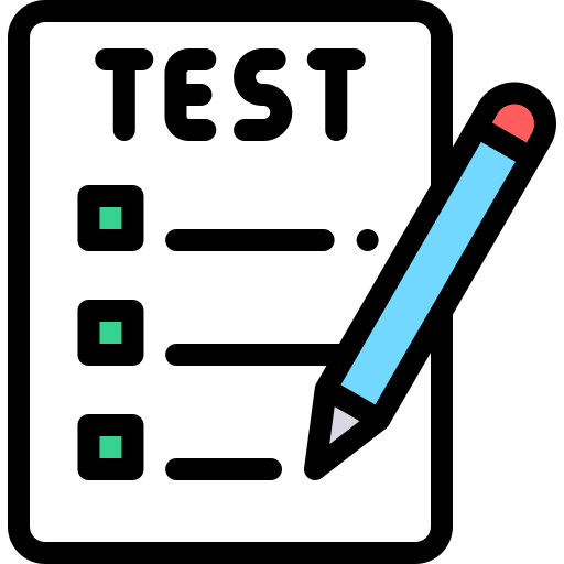 Test paper and pencil Icon