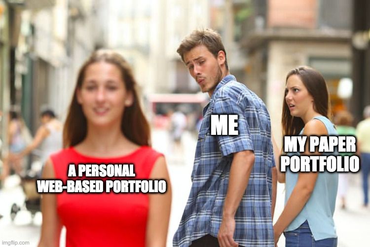 Ignoring my paper portfolio for the shiny new web-based portfolio.