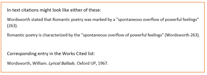 Example of an in-text citation. Click the link below for text-based examples.